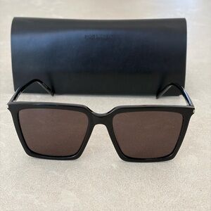 Saint Laurent Black SL474 001 Square Sunglasses